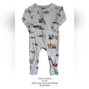 🇨🇦 Loulou Lollipop Cozy Baby Footie Romper with Vehicle Print